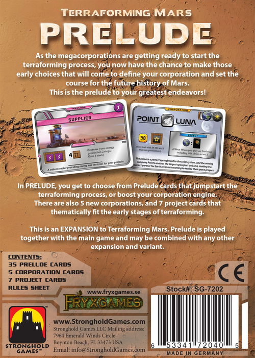 Terraforming Mars XP3: Prelude